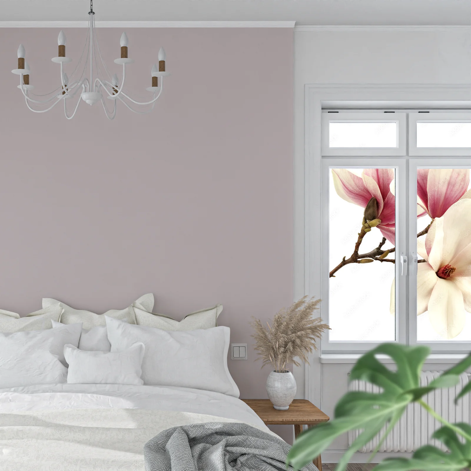 Delikatne kwiaty magnolii w białej harmonii