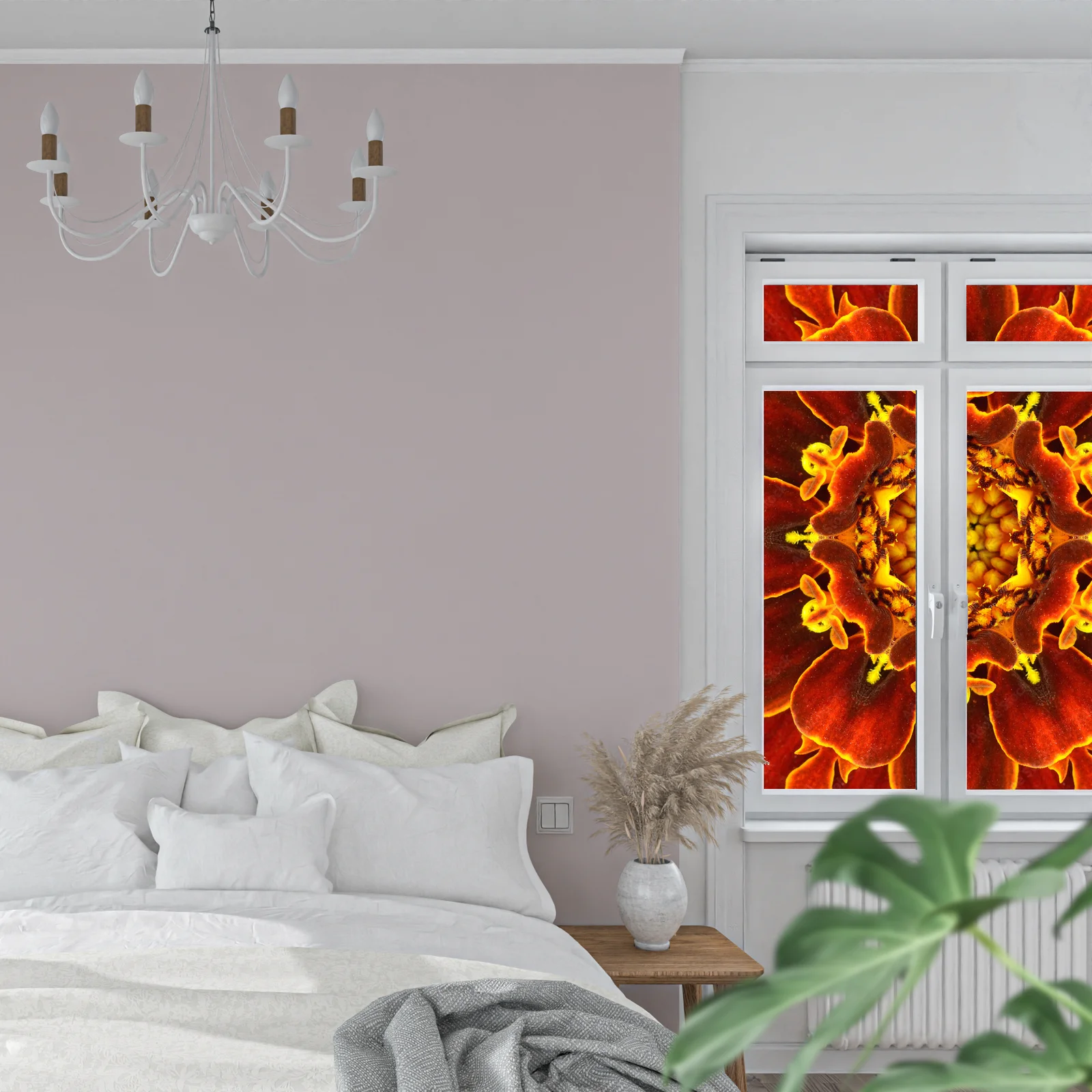 Intensywna mandala w odcieniach wiśni i purpury
