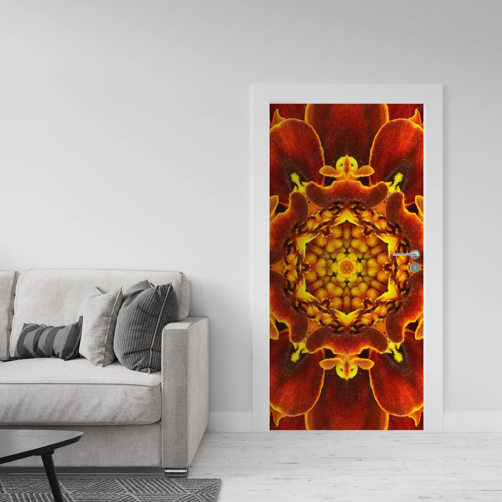 Intensywna mandala w odcieniach wiśni i purpury