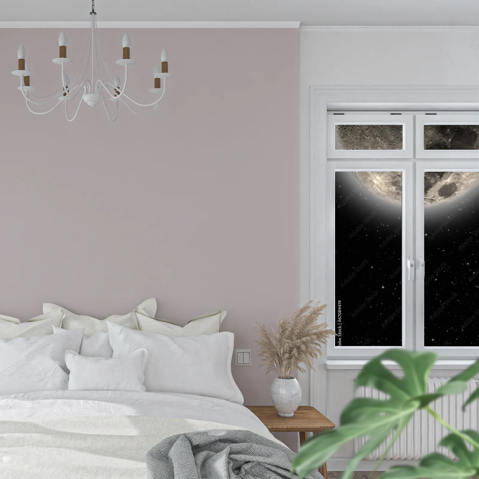 Urok nocnego nieba w blasku Księżyca
