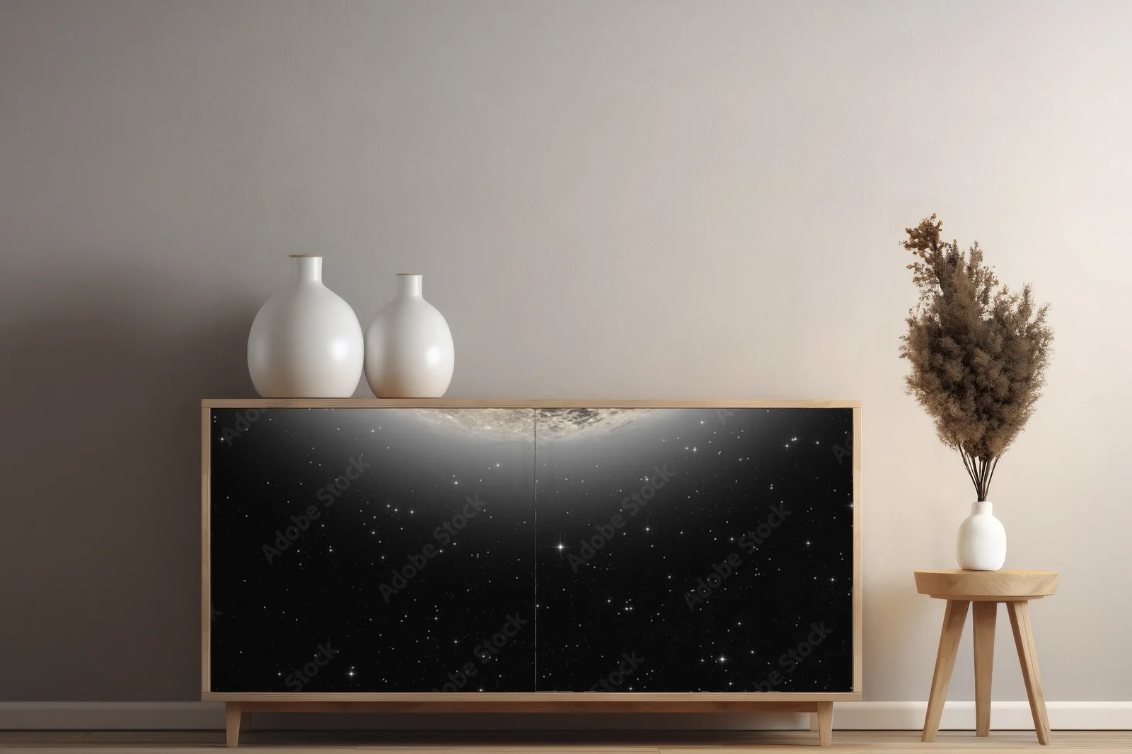 Urok nocnego nieba w blasku Księżyca