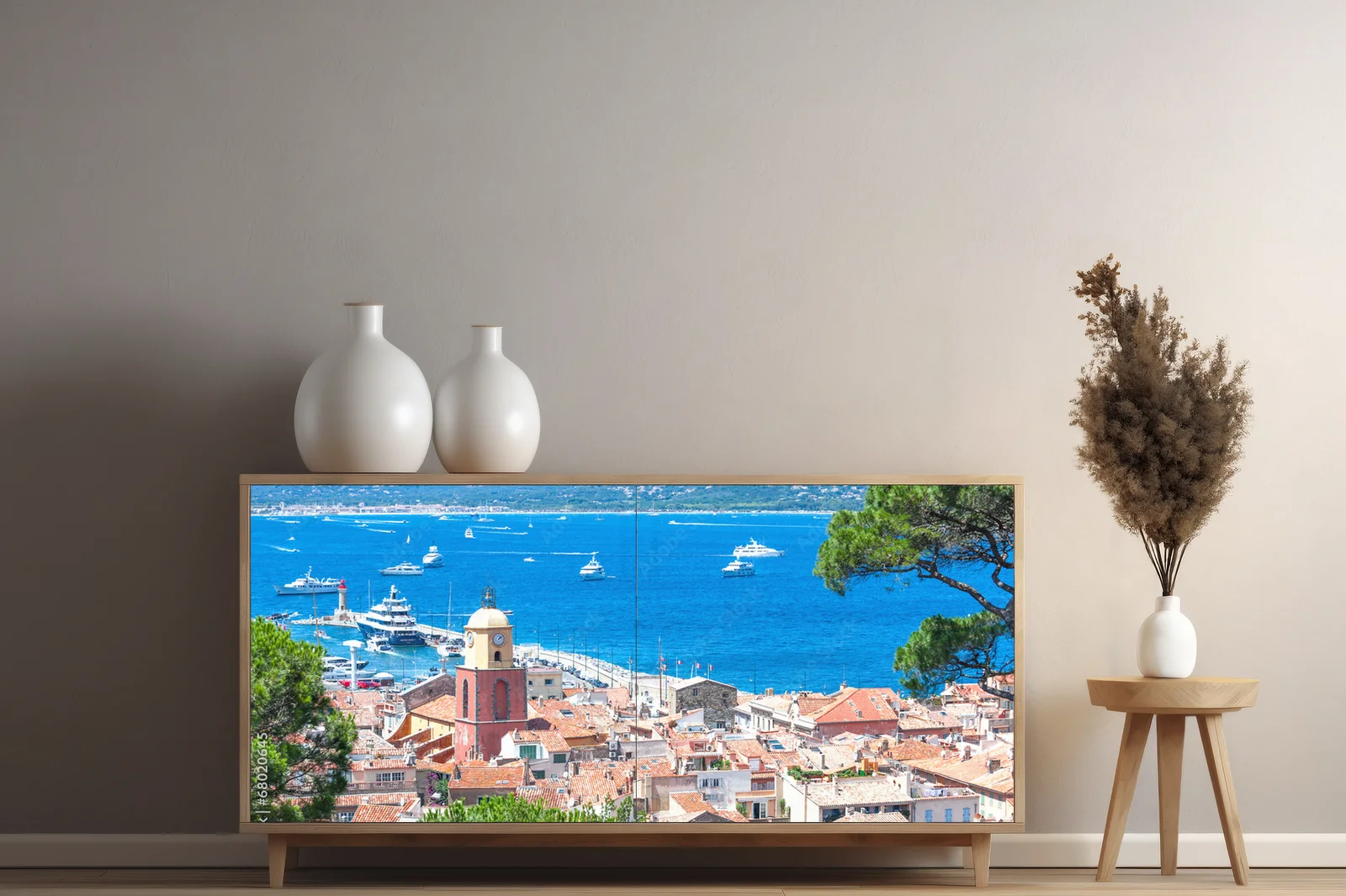 Panoramiczny widok na zatokę Saint-Tropez