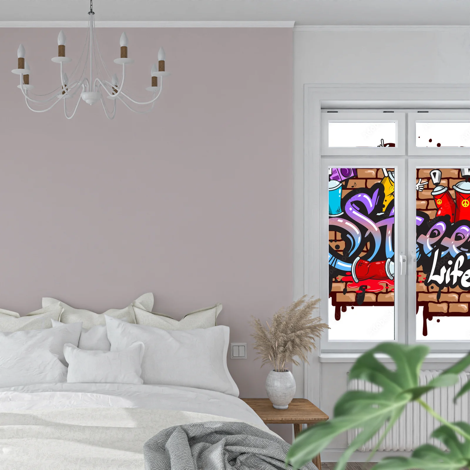 Graffiti w magenta - miejski styl emanujący energią