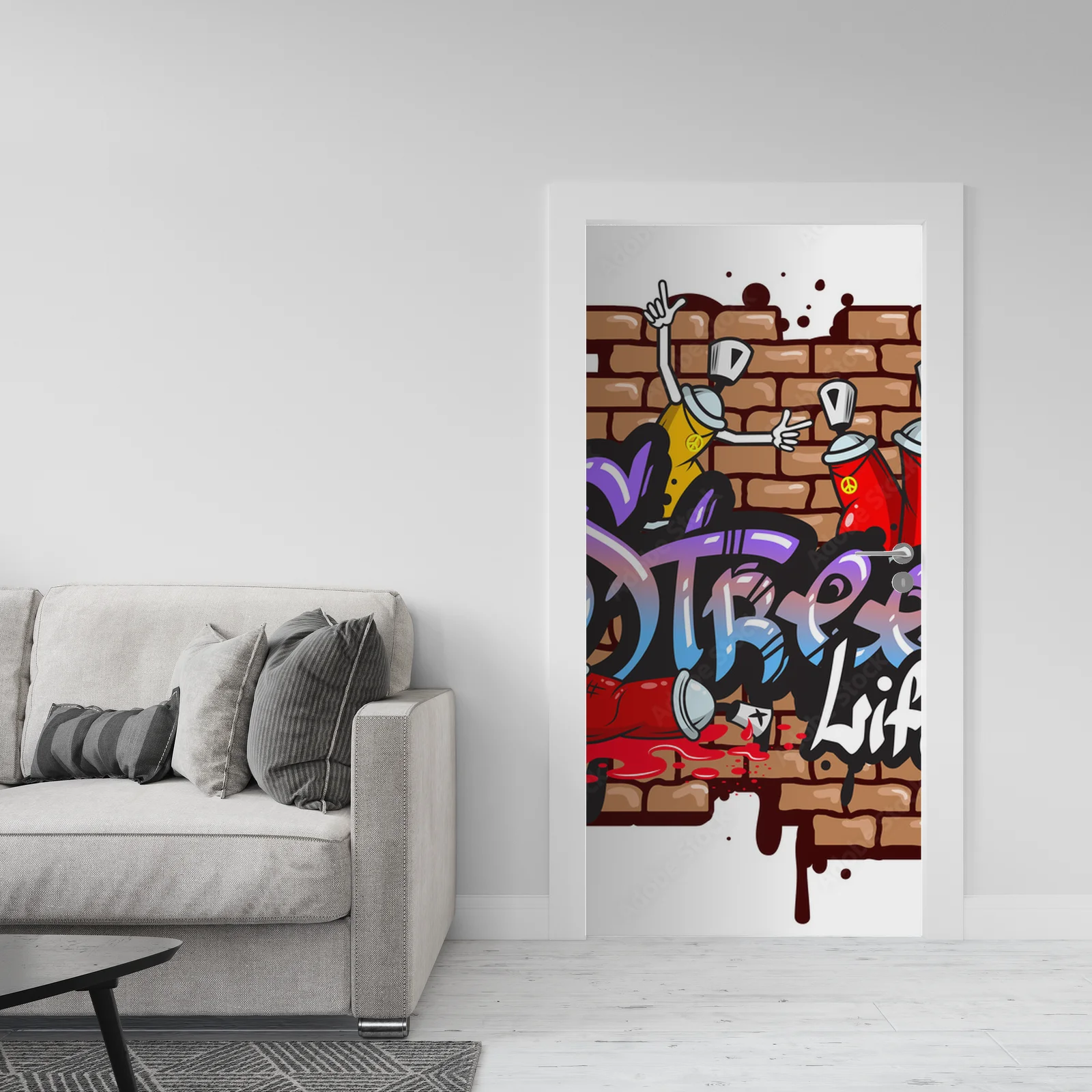 Graffiti w magenta - miejski styl emanujący energią