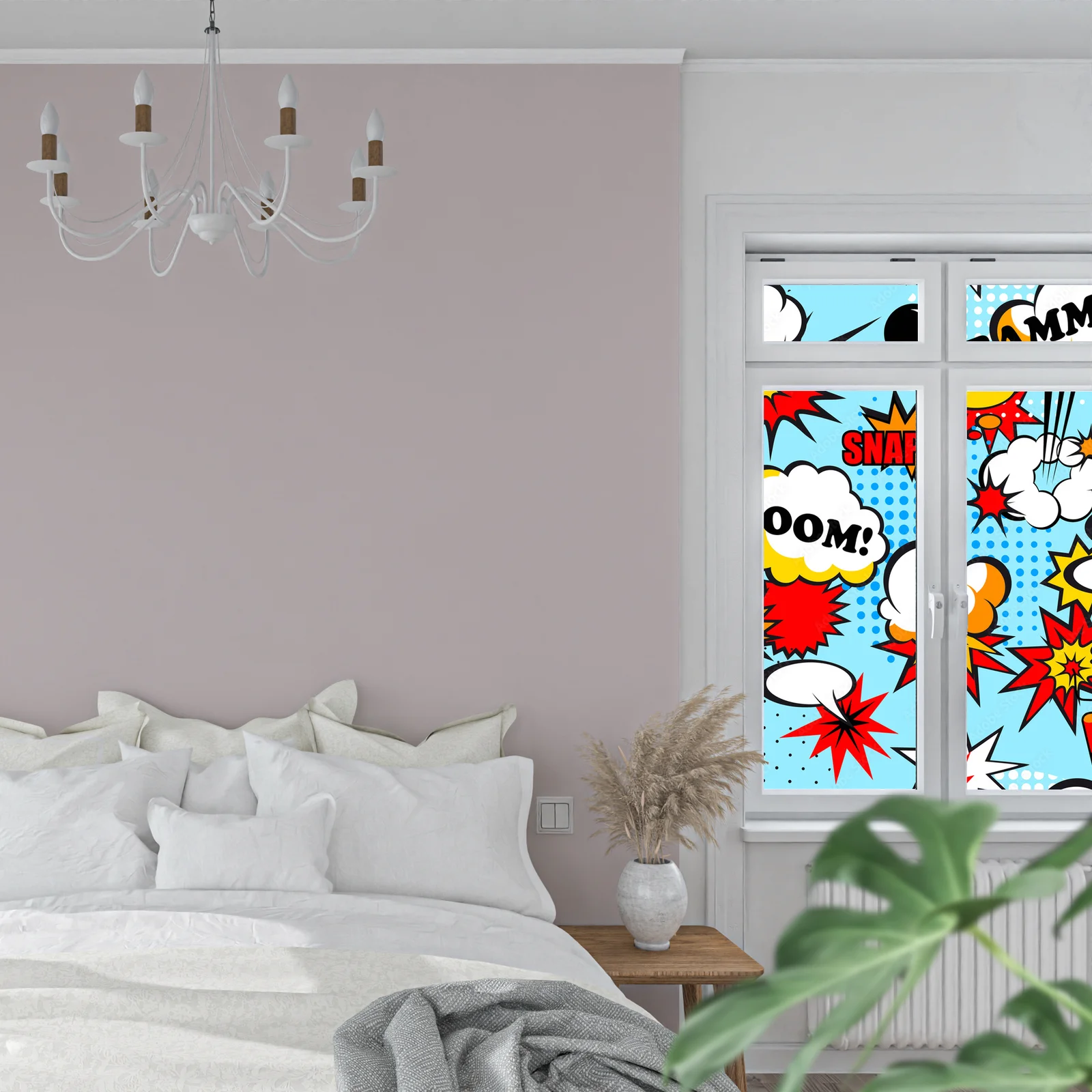 Słoneczny pop art w niebieskich odcieniach