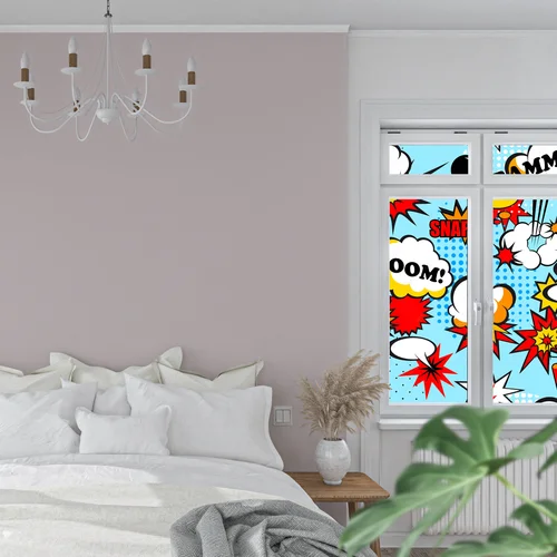 Słoneczny pop art w niebieskich odcieniach