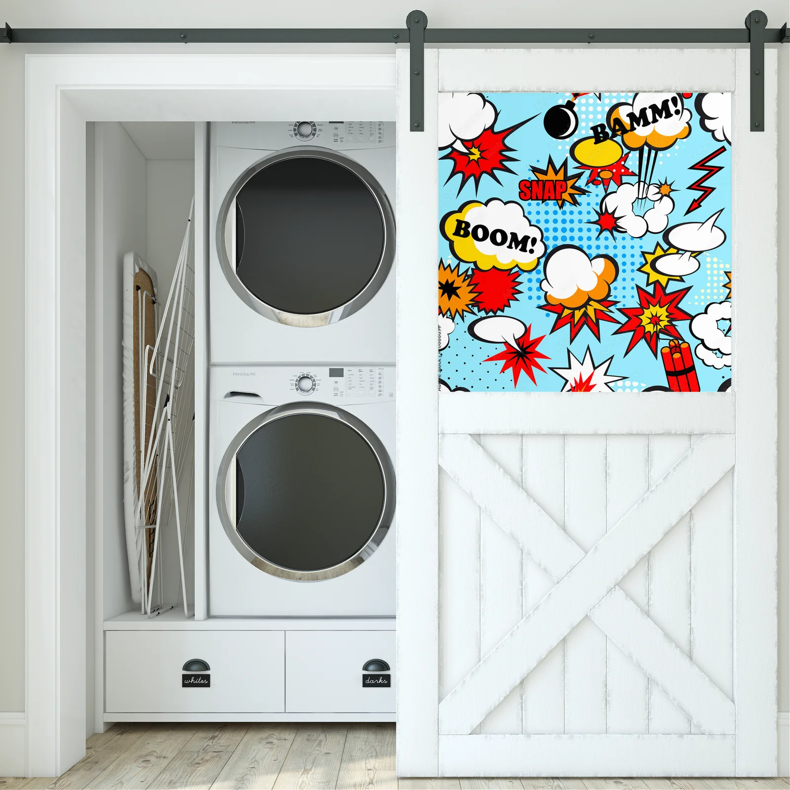 Słoneczny pop art w niebieskich odcieniach