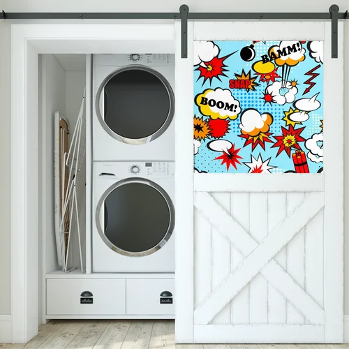 Słoneczny pop art w niebieskich odcieniach