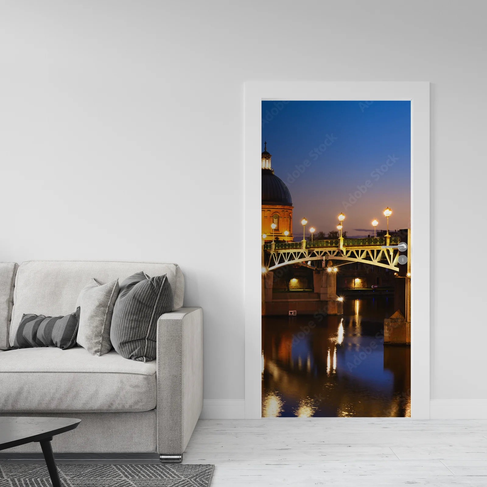 Twilight nad rzeką Garonne w Tuluzie