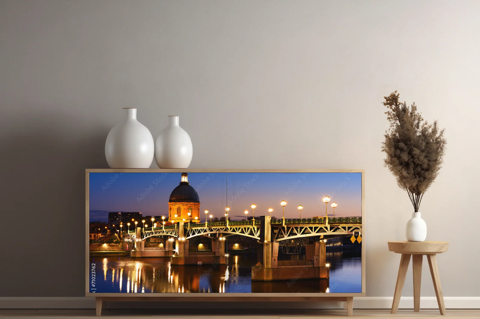 Twilight nad rzeką Garonne w Tuluzie