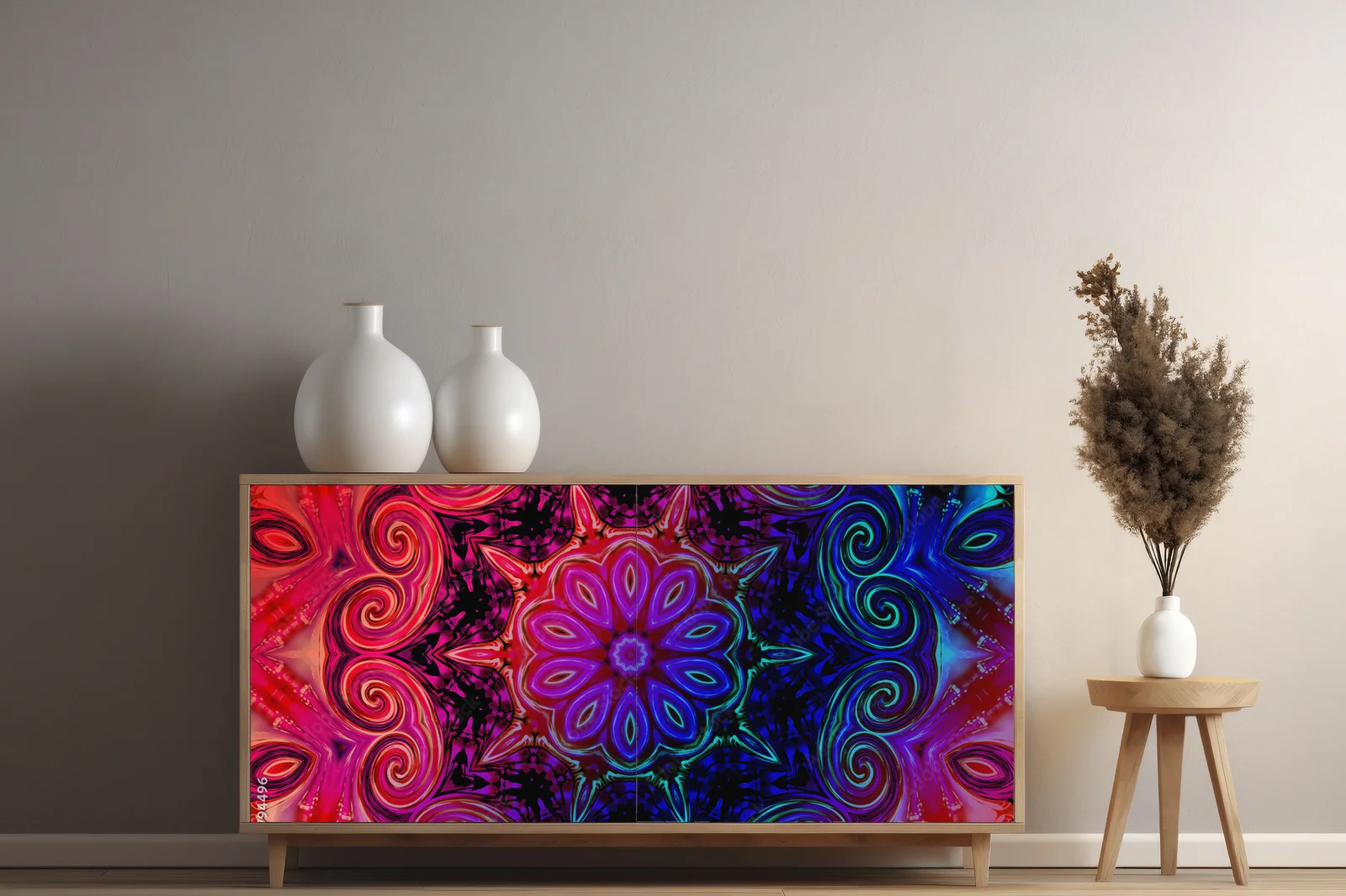 Wielobarwna mandala kwiatowa w wyjątkowym stylu