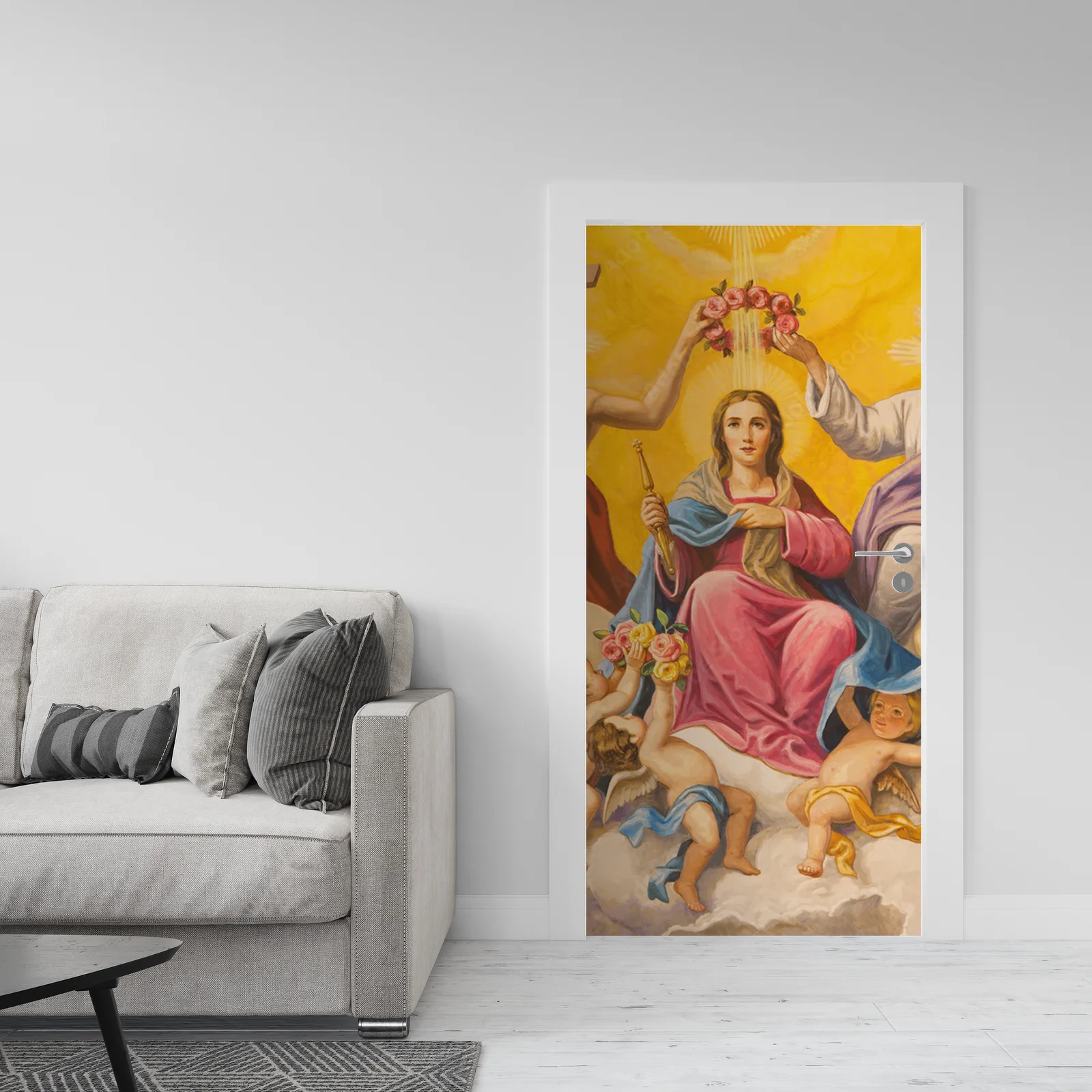 Neo-baroque fresk koronacji Najświętszej Maryi Panny