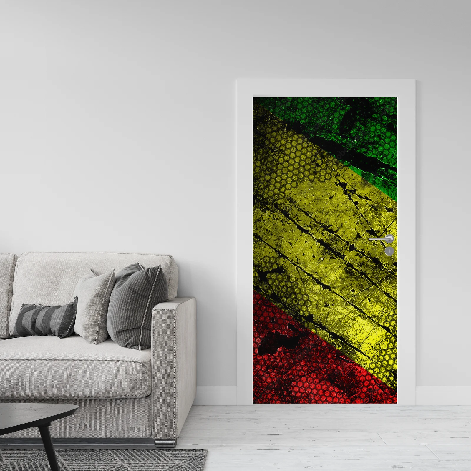 Kolory rasta na zgrzebnym tle betonu