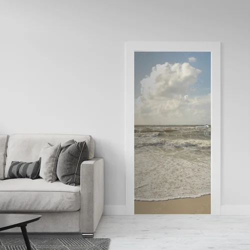 Spokojne fale plaży Sylt w białym odcieniu