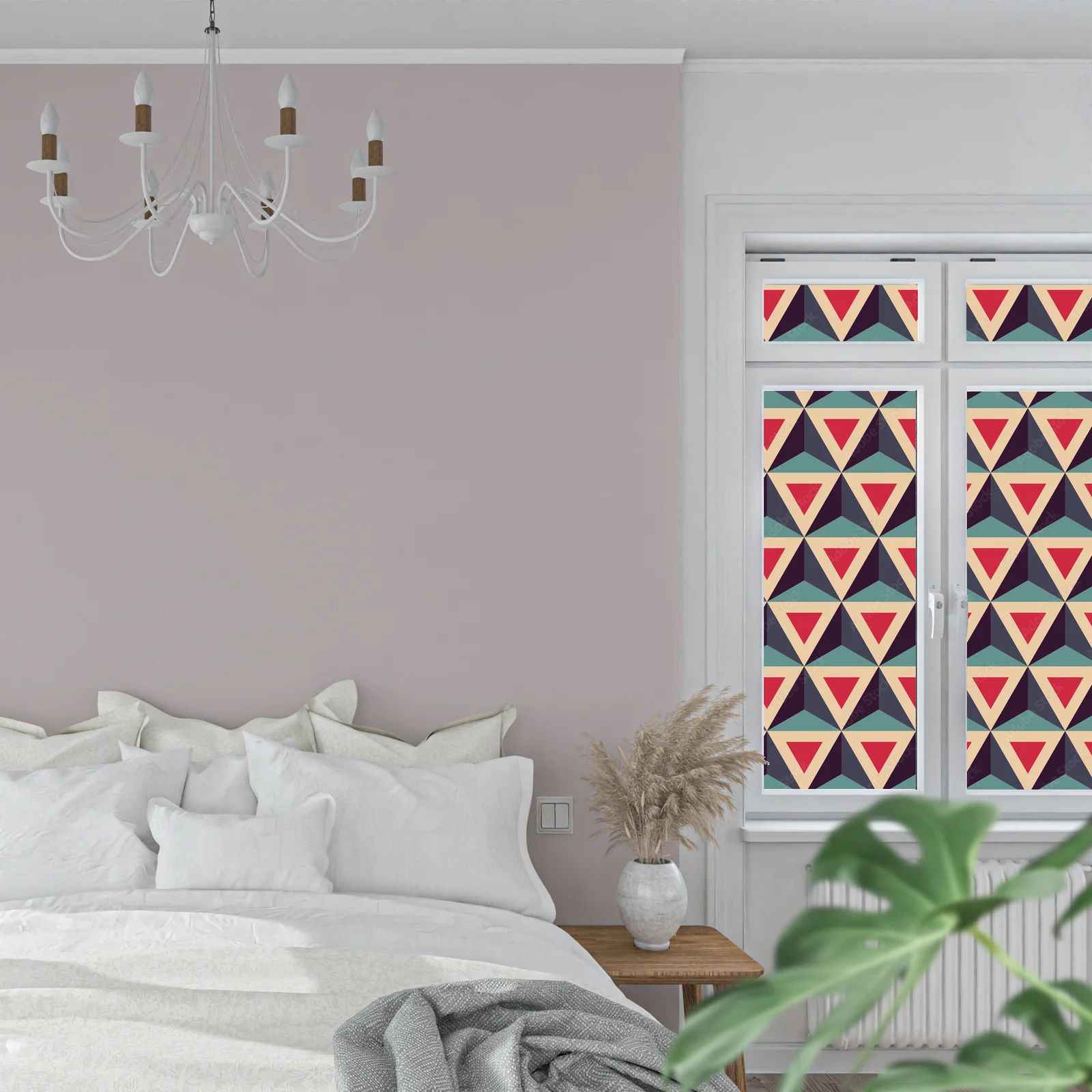 Nowoczesne geometryczne motywy w pastelowych odcieniach