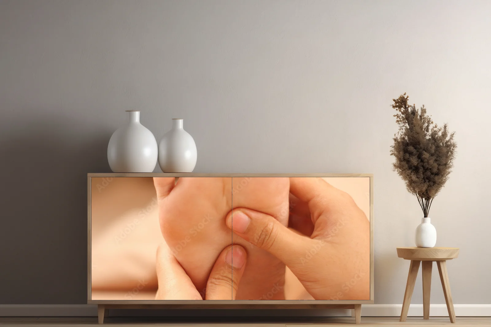 Refleksoterapia stóp w subtelnych odcieniach