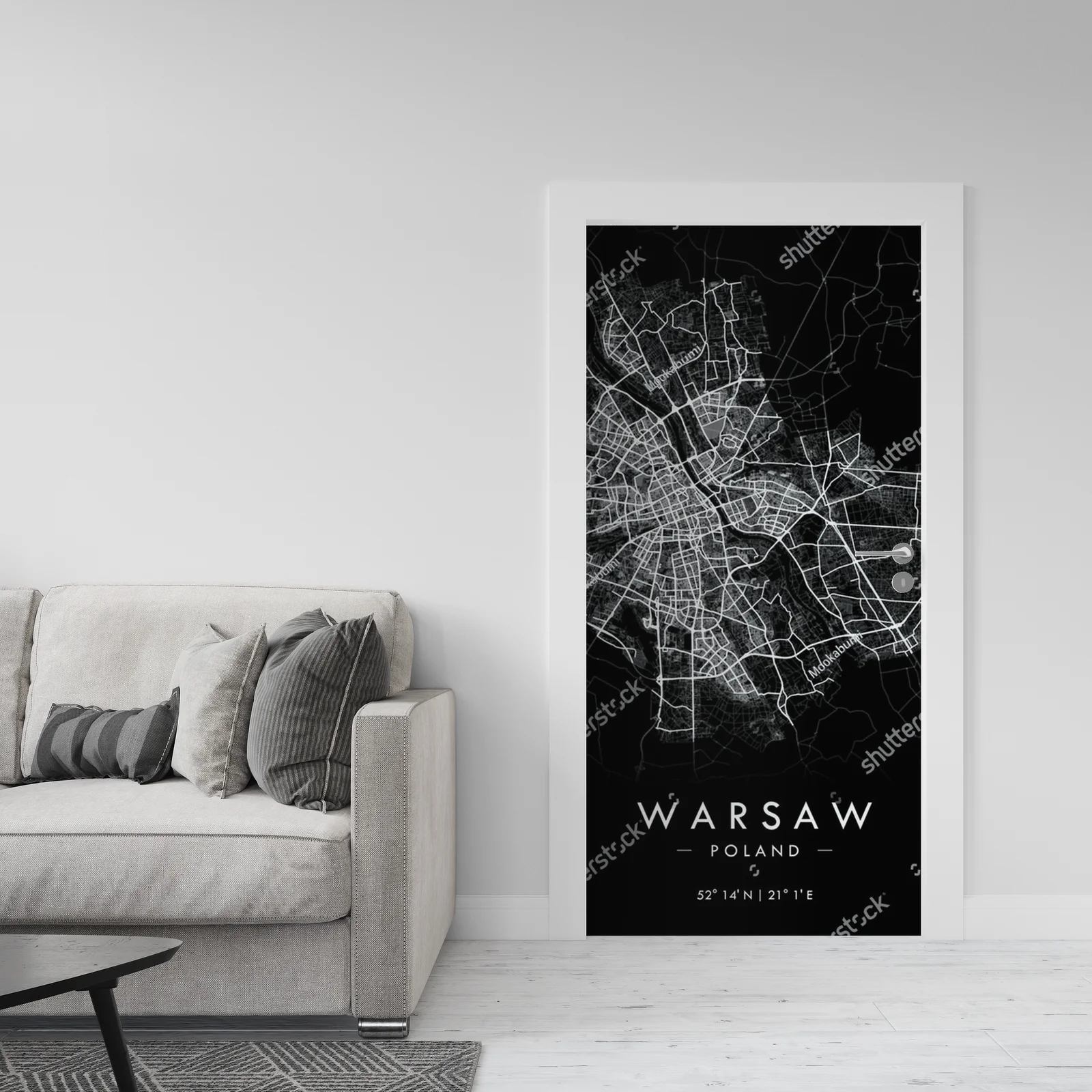 Zjawiskowa mapa Warszawy w tajemniczej ciemności