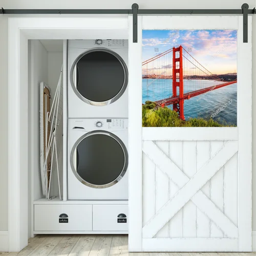 Zaawansowany widok na Most Golden Gate o zachodzie słońca