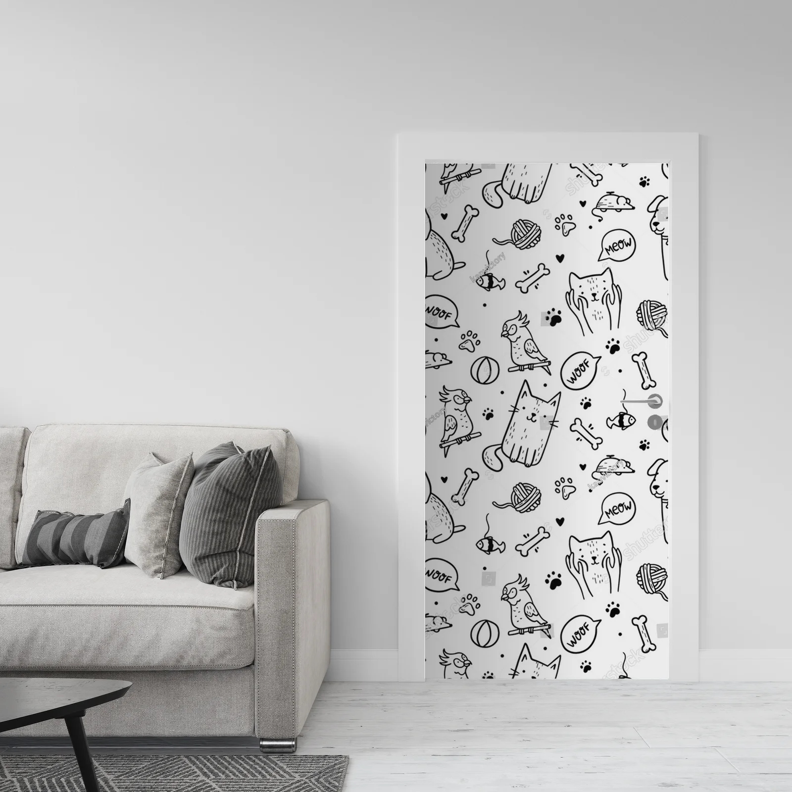 Słodkie cztery łapy w monochromatycznej harmonii