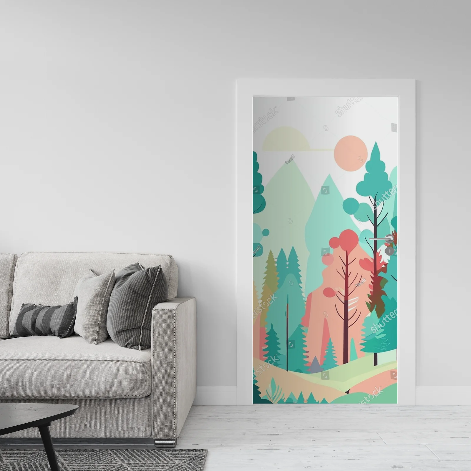 Leśna panorama w pastelowych odcieniach magii