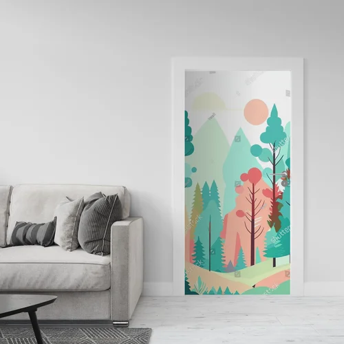Leśna panorama w pastelowych odcieniach magii