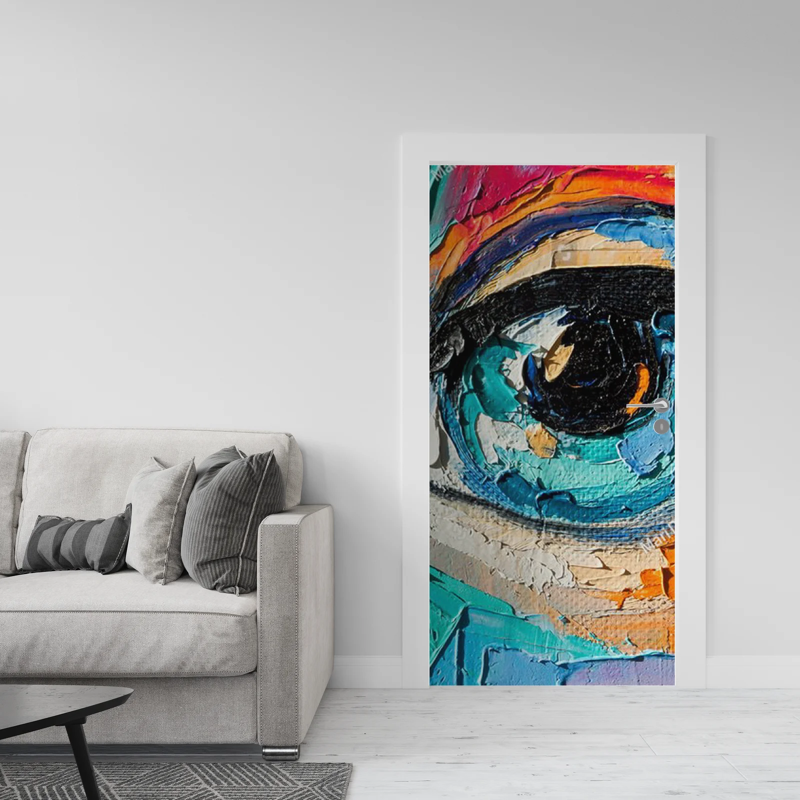 Abstrakcyjny portret dziewczyny w bogatych tonacjach