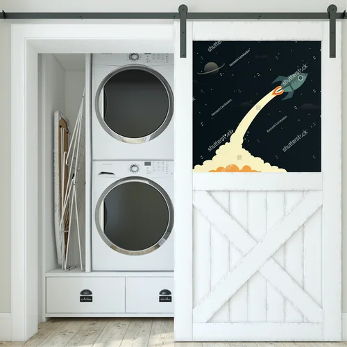 Futurystyczny start rakiety w nocnym niebie