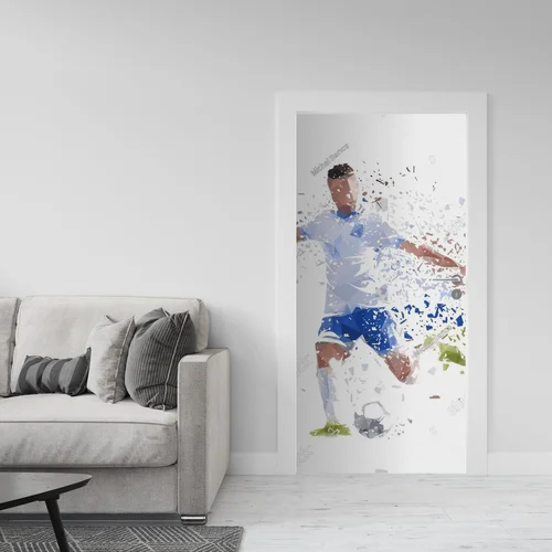 Dynamiczny sportowy portret w świetlistej bieli