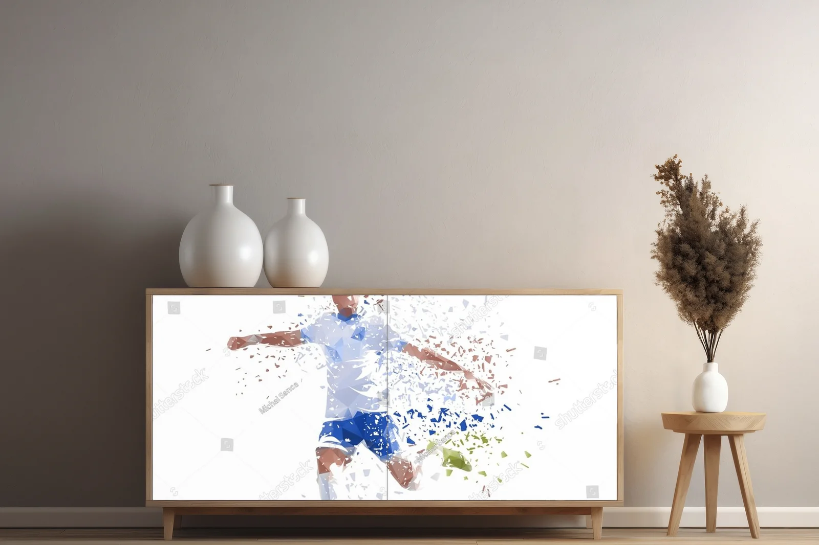 Dynamiczny sportowy portret w świetlistej bieli