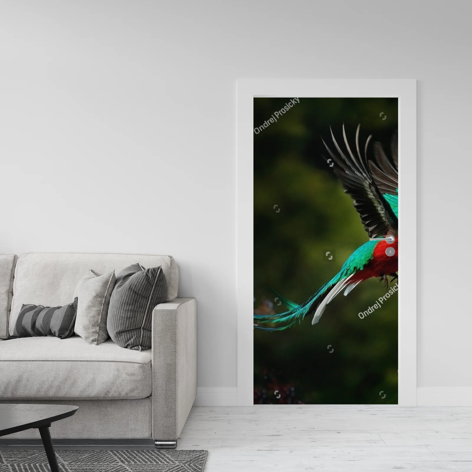 Oryginalna kompozycja z resplendentnym quetzalem
