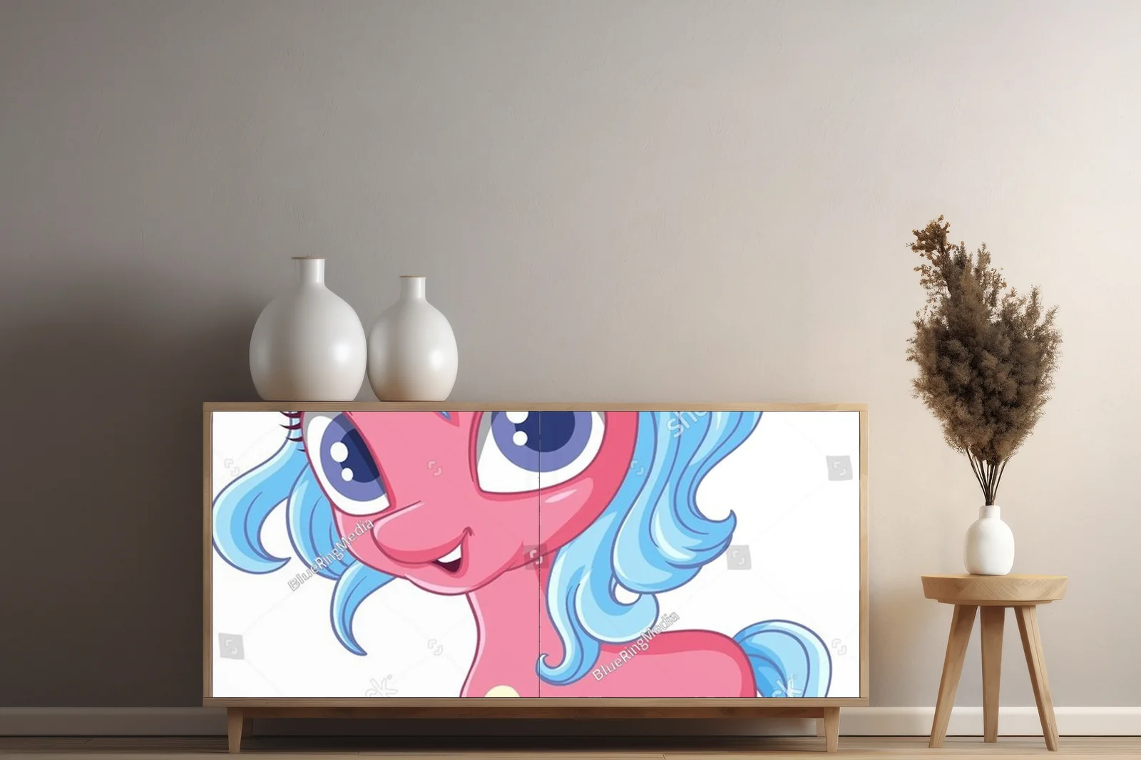 Magiczny jednorożec w pastelowych odcieniach