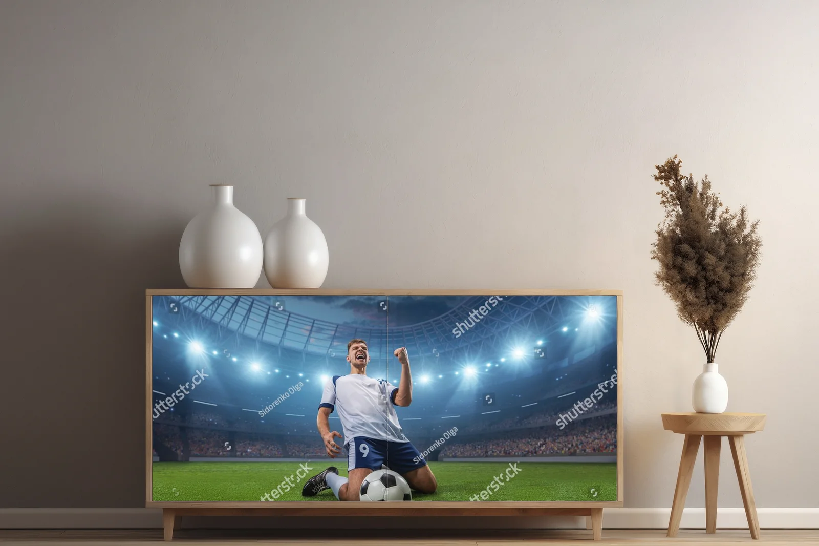 Euforyczna chwila zwycięstwa na stadionie
