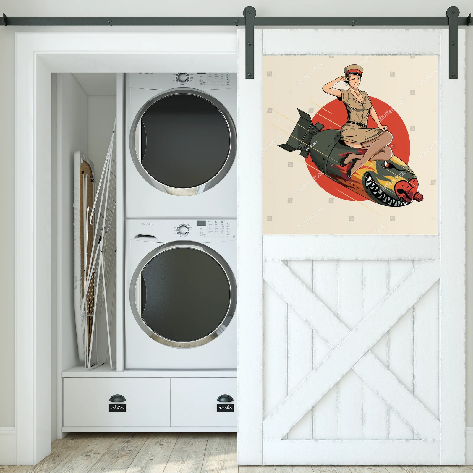 Retro wojenne inspiracje z azjatycką dziewczyną