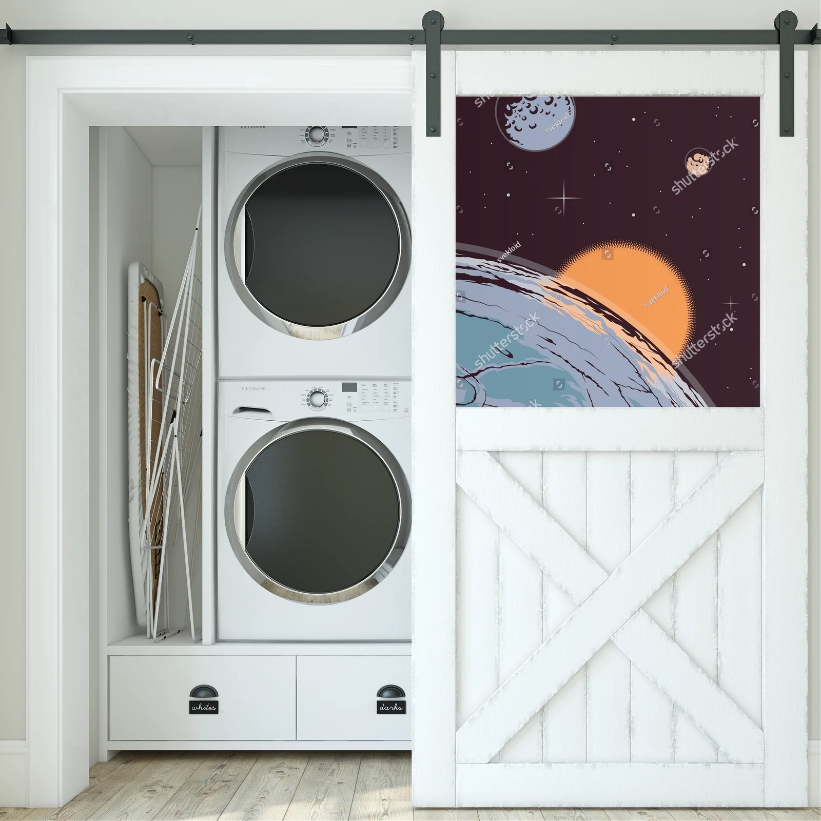 Retro Astronomia: Księżyc i Planety w Vintage Stylu
