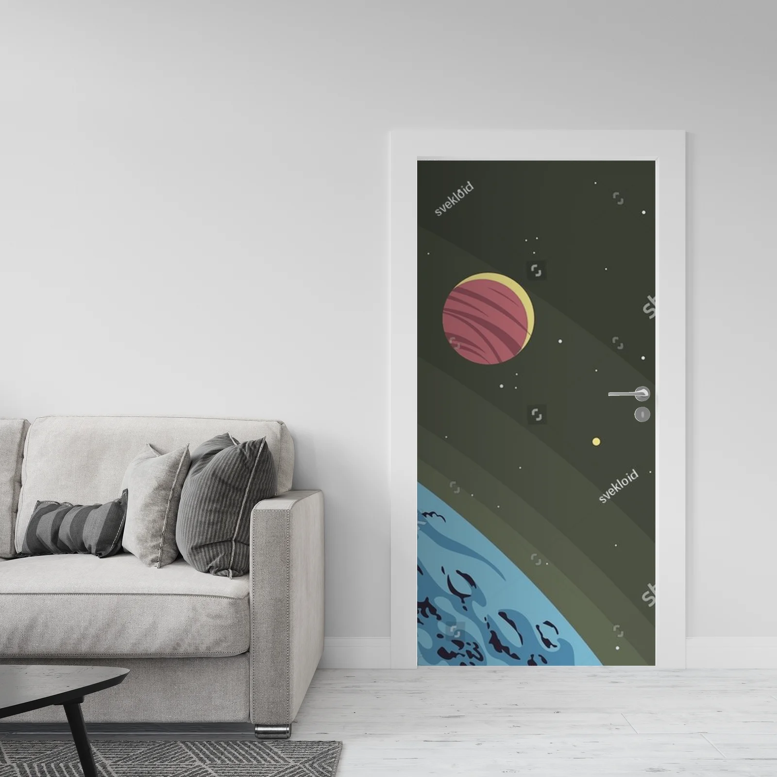 Retro-futurystyczna ilustracja rakiety kosmicznej