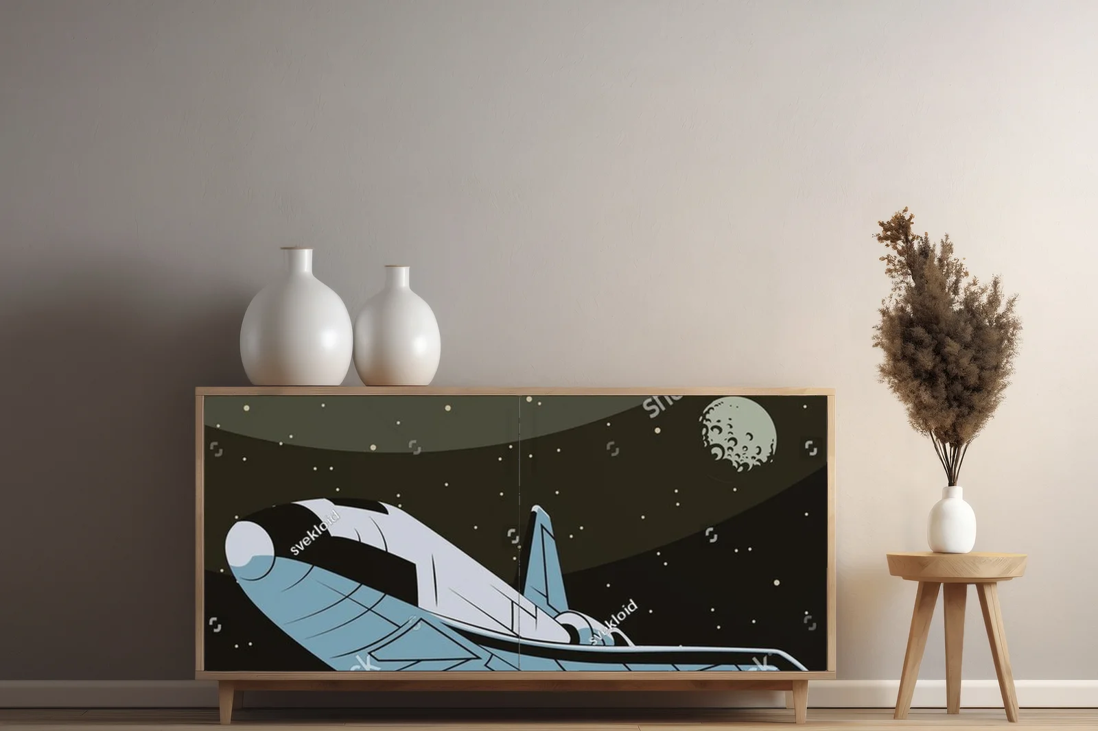 Kosmiczna podróż w retro-futurystycznym stylu