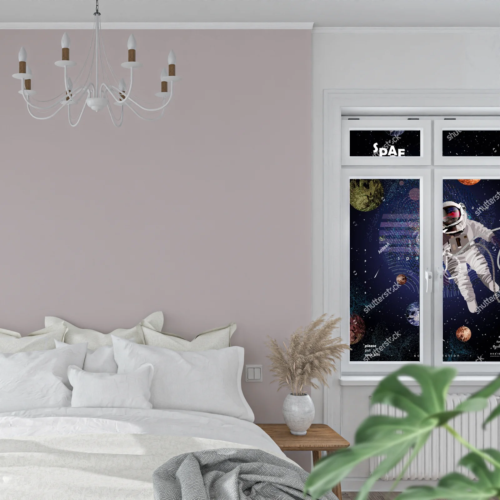 Astronauta w kosmicznej podróży przez galaktykę