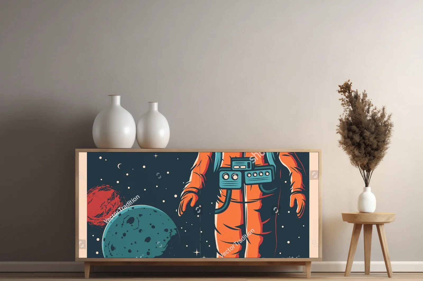 Odważna podróż ku gwiazdom w retro stylu