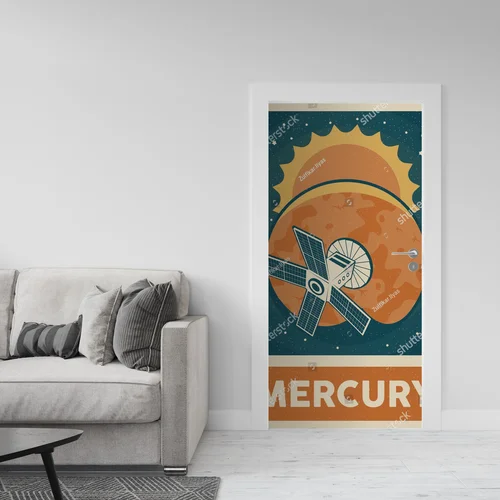 Nostalgiczne odkrywanie planety Merkury w retro stylu