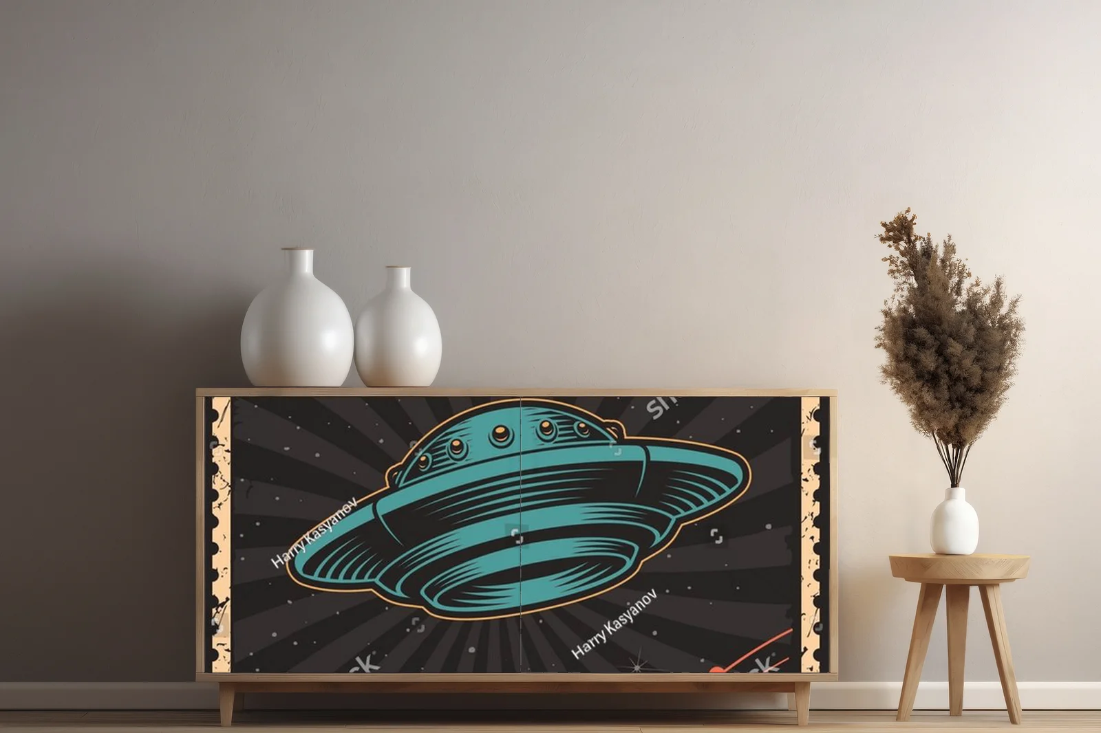 Kosmiczna podróż z retro motywem UFO
