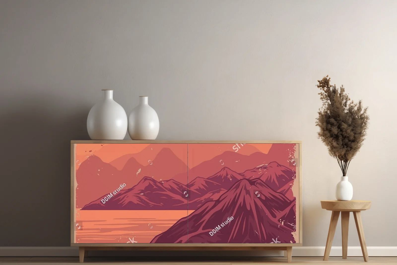 Fascynujący kosmiczny pejzaż w retro stylu