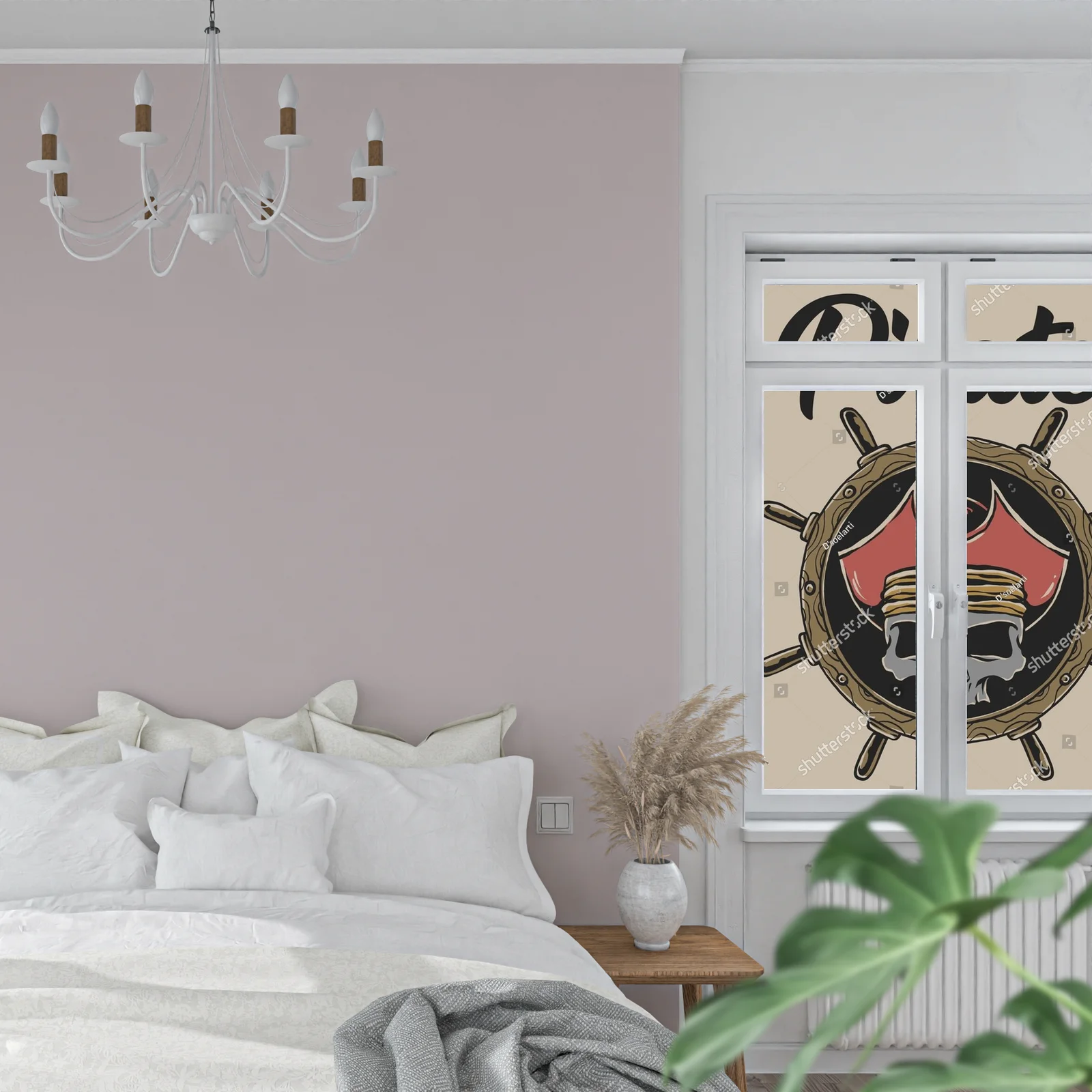Piracka retro ilustracja w nostalgicznych barwach