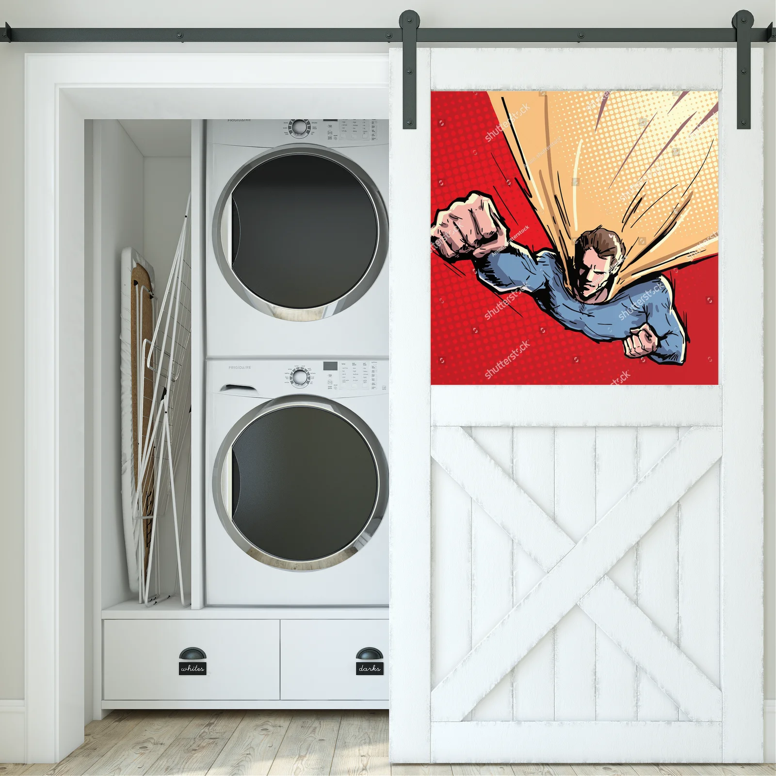 Superbohaterowie w biurowym stylu retro