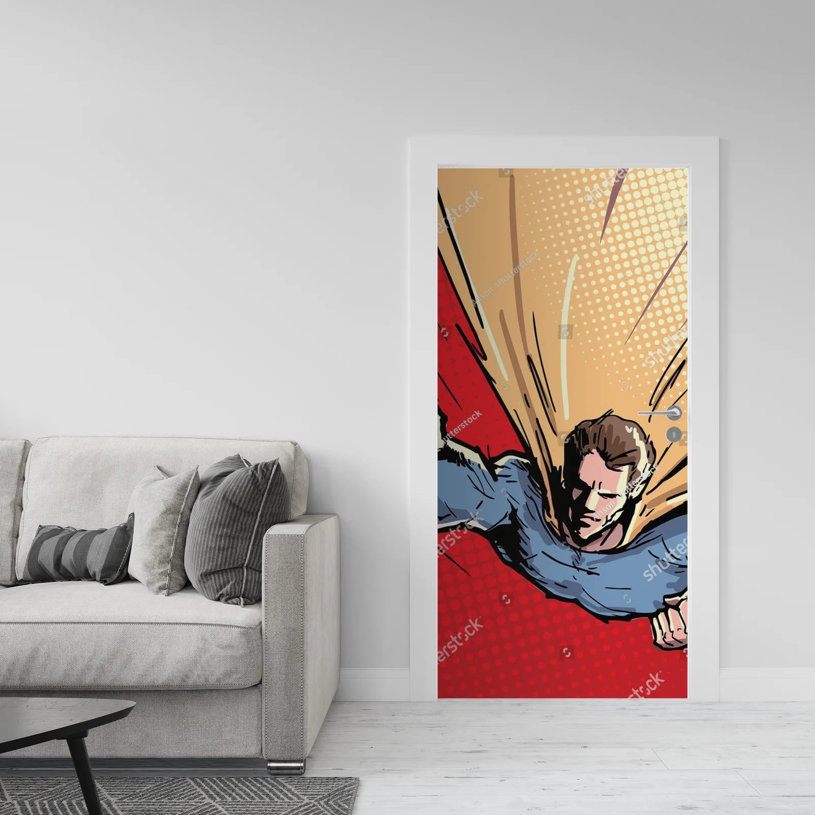 Superbohaterowie w biurowym stylu retro