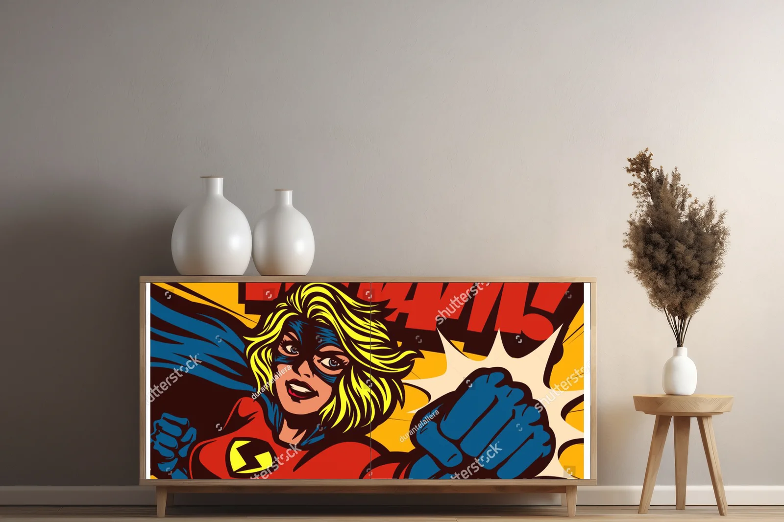 Superbohaterka w akcji – pop artowy styl