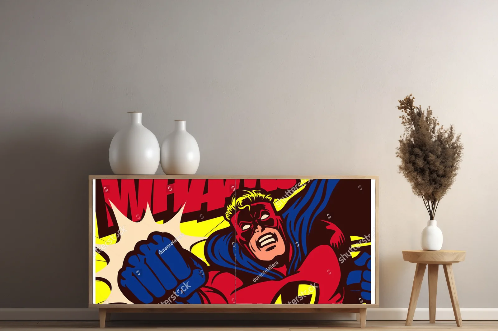 Superbohaterzy w dynamicznych pop-artowych akcjach