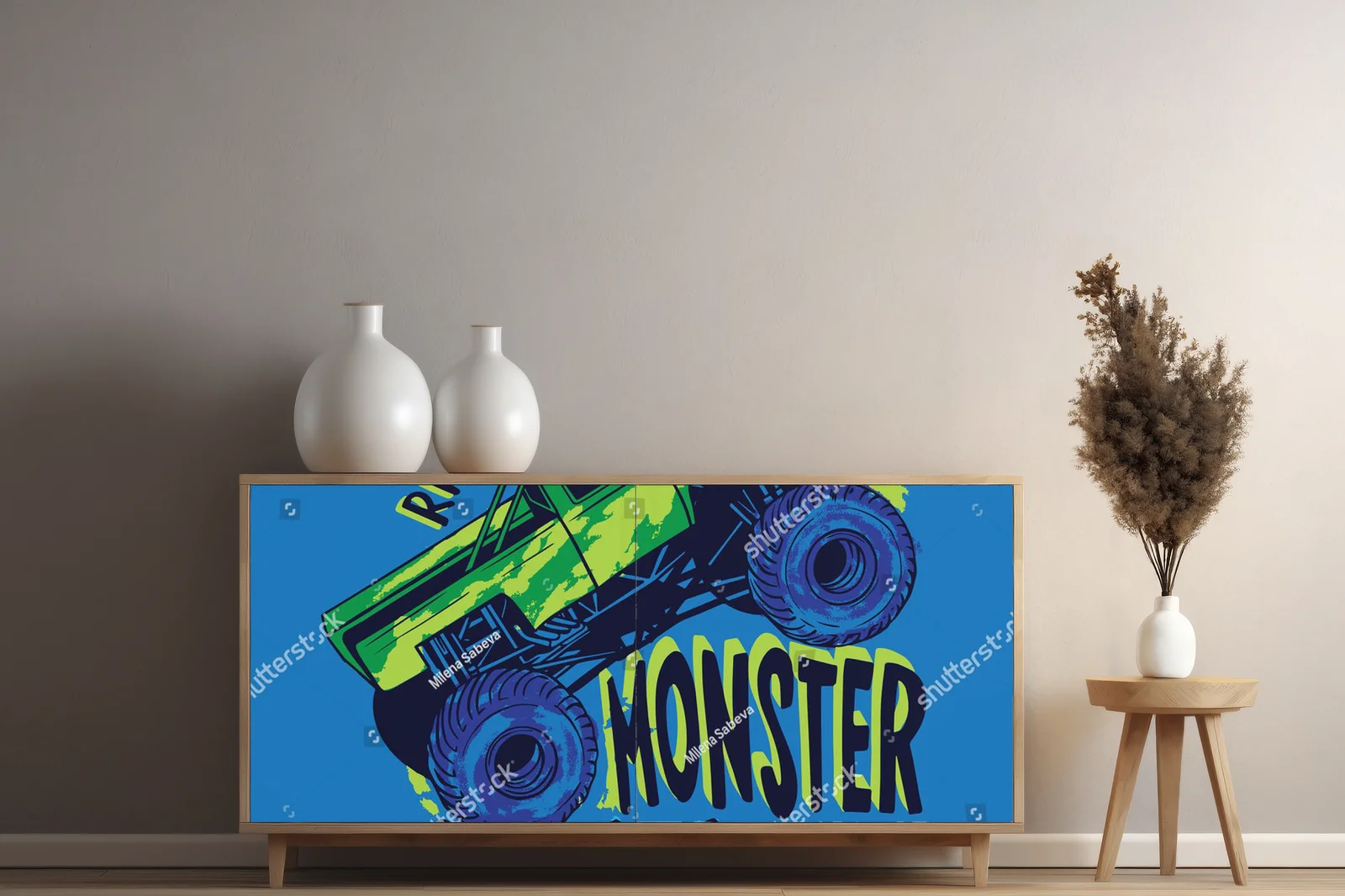 Mocne kolory ekstremalnych monster trucków
