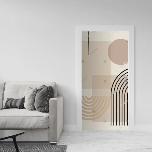 Boho abstrakcja w harmonijnych odcieniach beżu