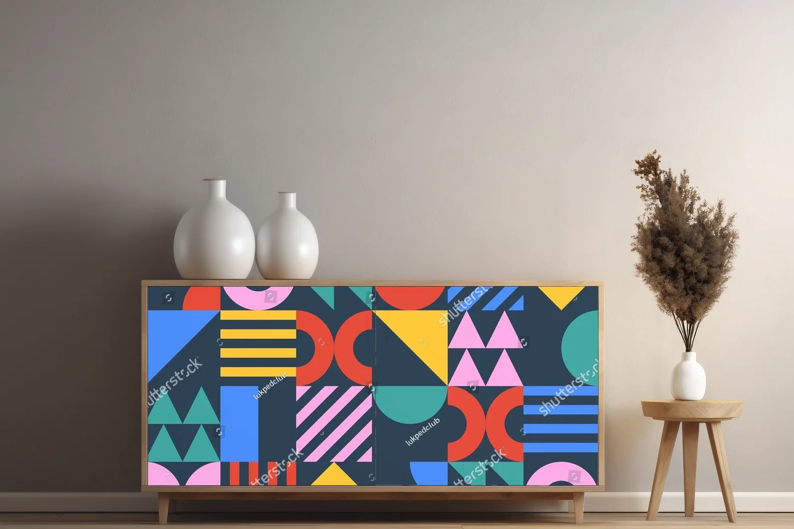 Geometryczne tło w odcieniach głębokiego błękitu