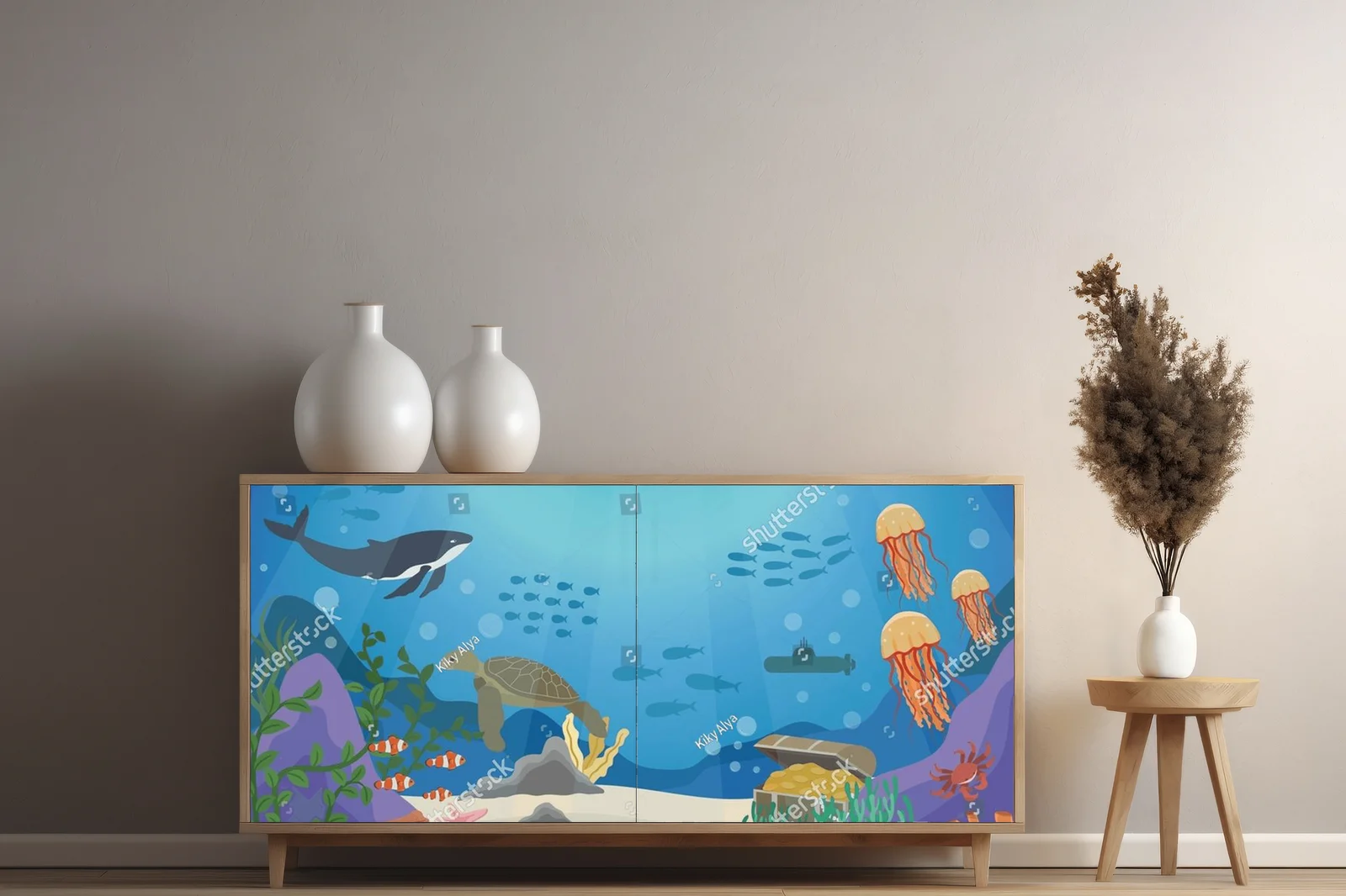 Podwodne krainy: tajemnice oceanu w pastelowych tonach